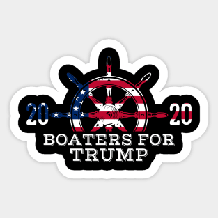 Boat Steering Wheel Boaters For Trump 2020 Sticker